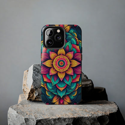 Cosmic Harmony: Rainbow Mandala | Spiritual Symmetry iPhone Case