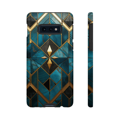 Gold and Blue Marble Mosaic Phone Case