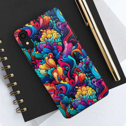 Psychedelic Rainbow Tough iPhone Case | Embrace Vibrant Style and Reliable Protection