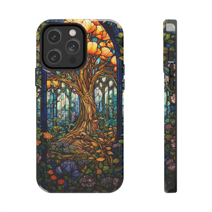 Tree of Life Stained Glass Style iPhone Tough Case | Embrace Nature's Harmony with Durable Elegance