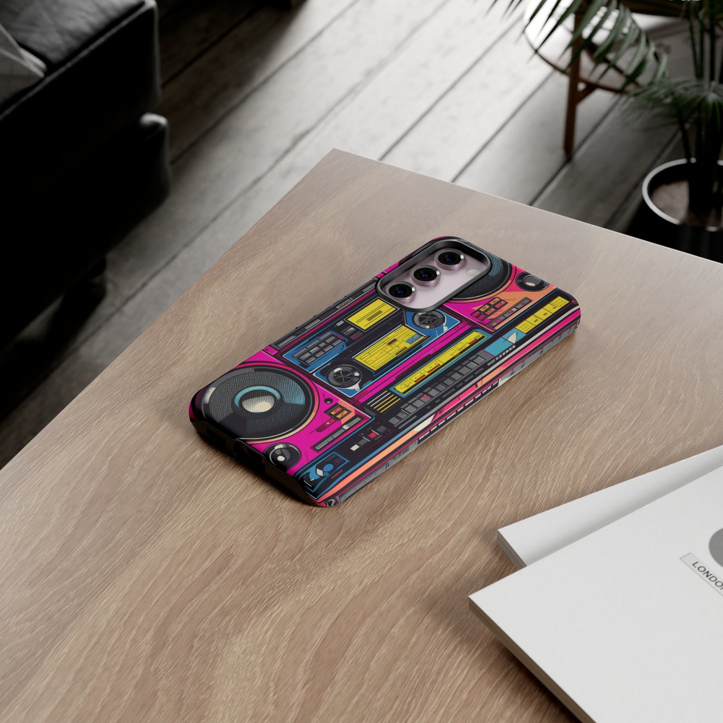 Boombox Hip Hop Music iPhone Case | Embrace Retro Vibes with Urban Beats for Google Pixel, iPhone, and Samsung Cases