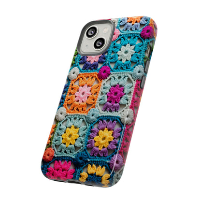 Vintage Crochet Blanket Look Phone Case