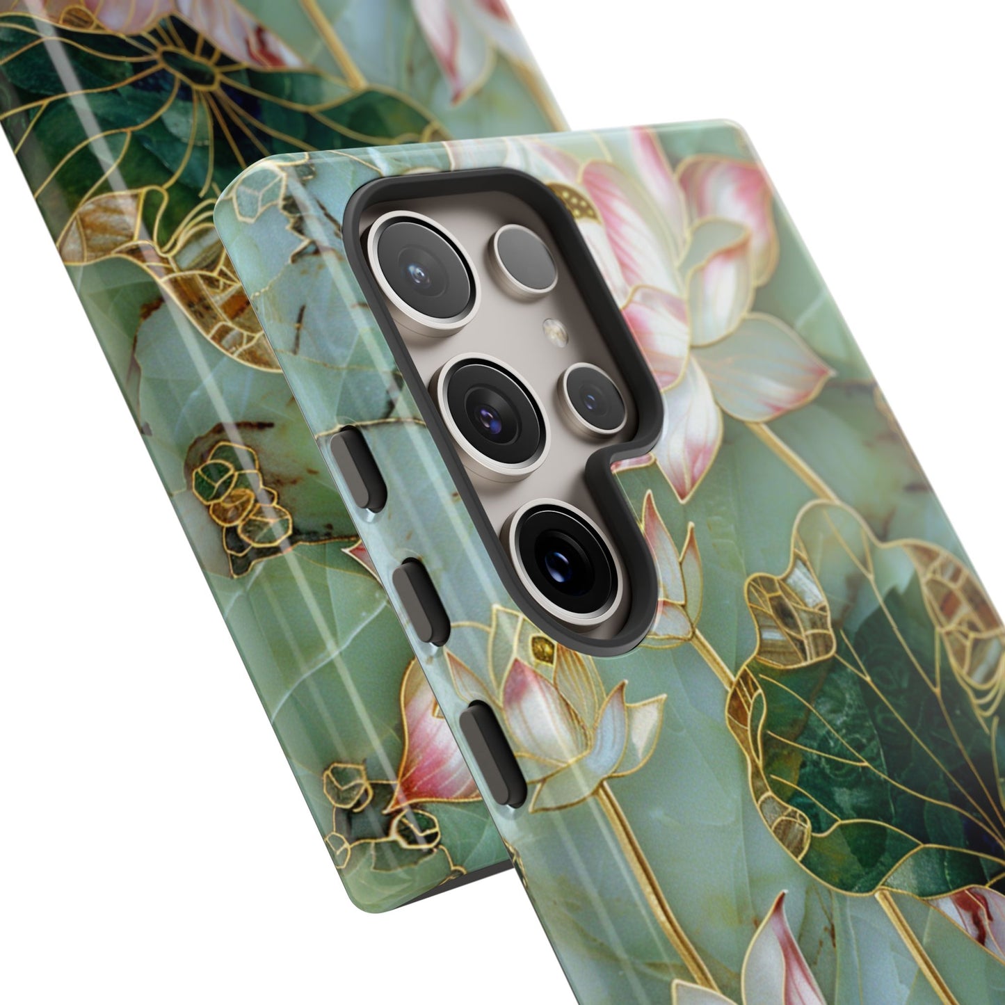 Elegant Floral Phone Case - Tough Cases with Lotus Design