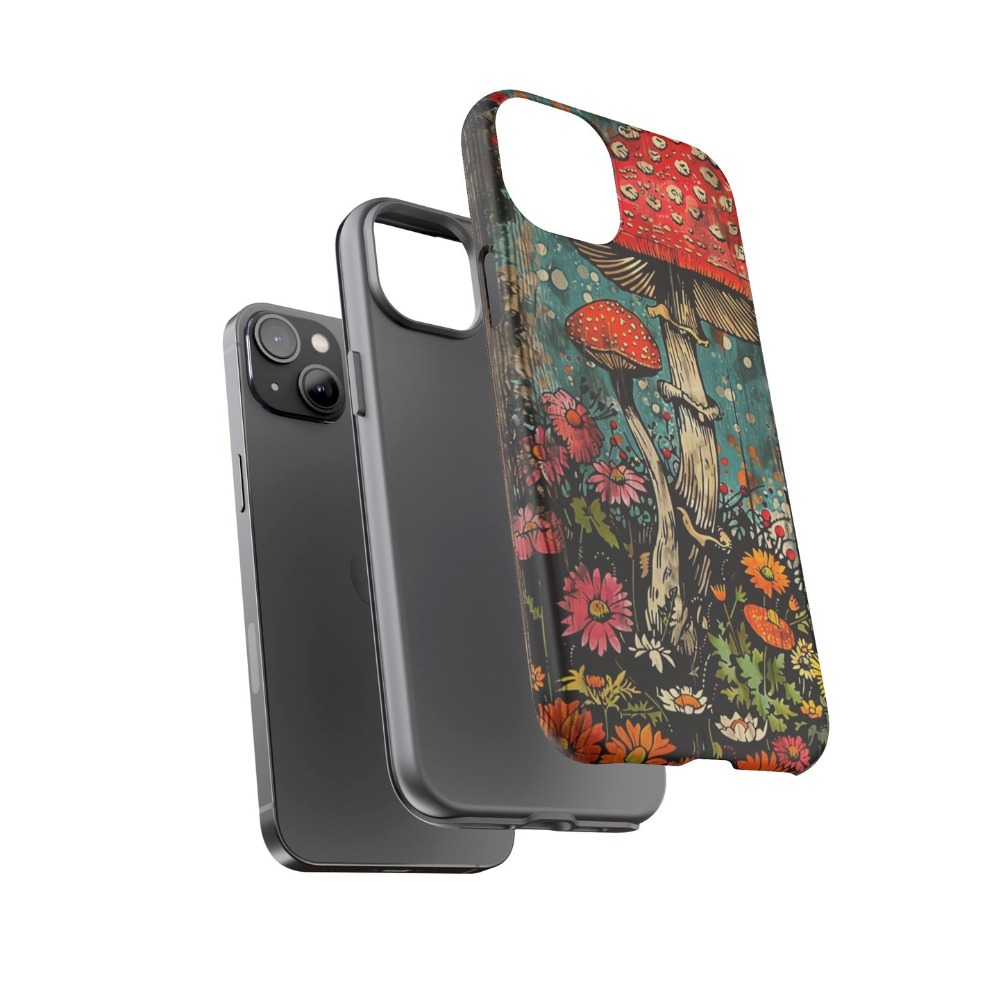 Trippy Magic Mushroom Retro Art Phone Case