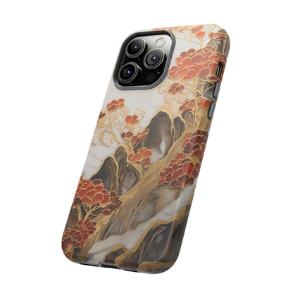 Chiyogami Floral Tough iPhone Case Galaxy S23 S22 S21 S20 Plus Ultra | Iphone 14 13 12 11 8 Pro Max Mini | Pixel 7 6 Pro 5 | Japanese Boho