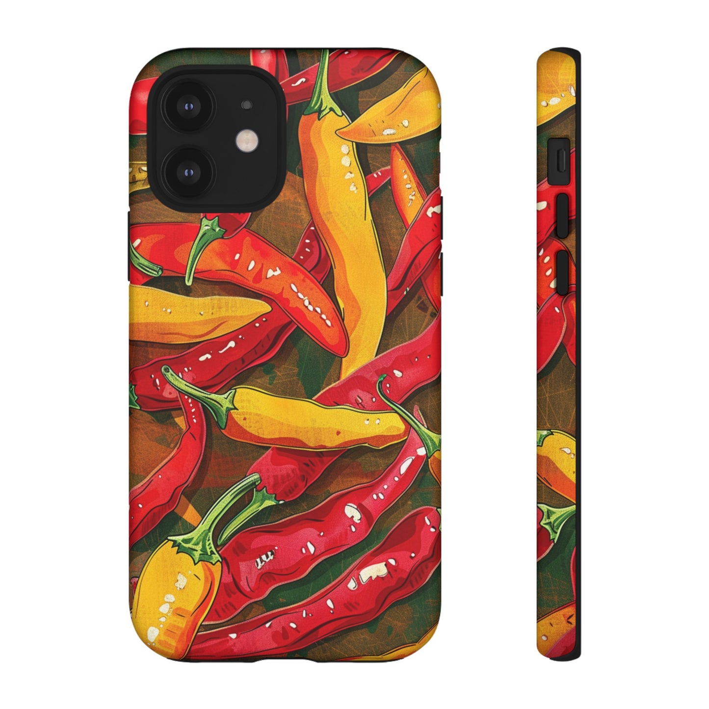 Yellow and Red Chili Peppers Phone Case