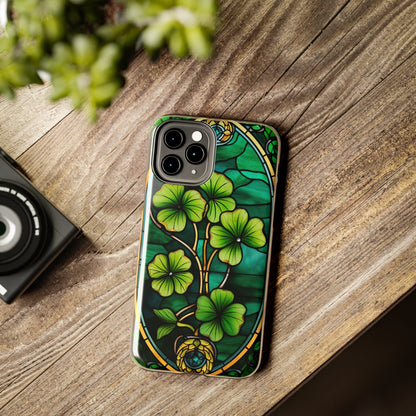 Lucky Charm: Four-Leaf Clover Phone Case | Symbol of Fortune for iPhone Models 11 through 14 Pro Max