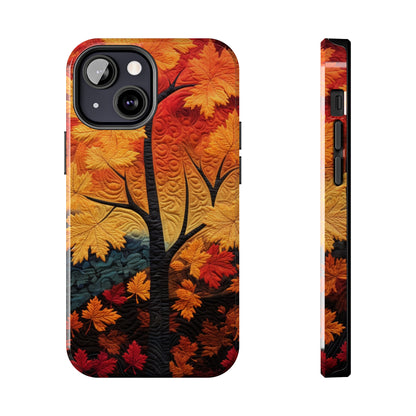 Autumn Forest Embroidered iPhone Case