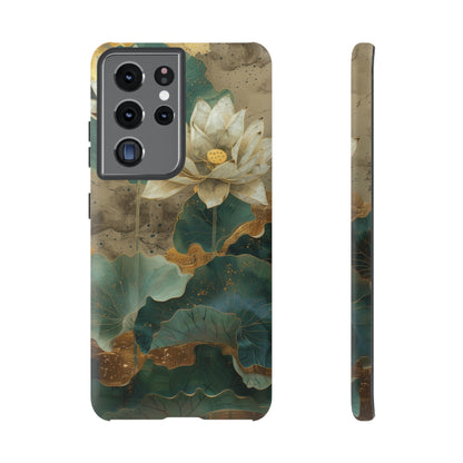 Zen Stained Glass Lotus Floral Design Phone Case