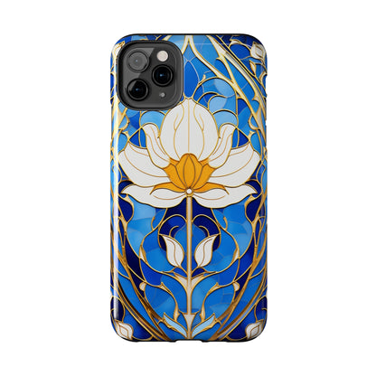 Art Deco Stained Glass iPhone Case | Vintage Floral Glamour, iPhone Case for Models 11 through 14 Pro Max