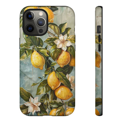 Mediterranean Lemon Tile Oil Painting iPhone 13 Case