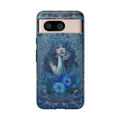 blue floral cover for Samsung Galaxy S24