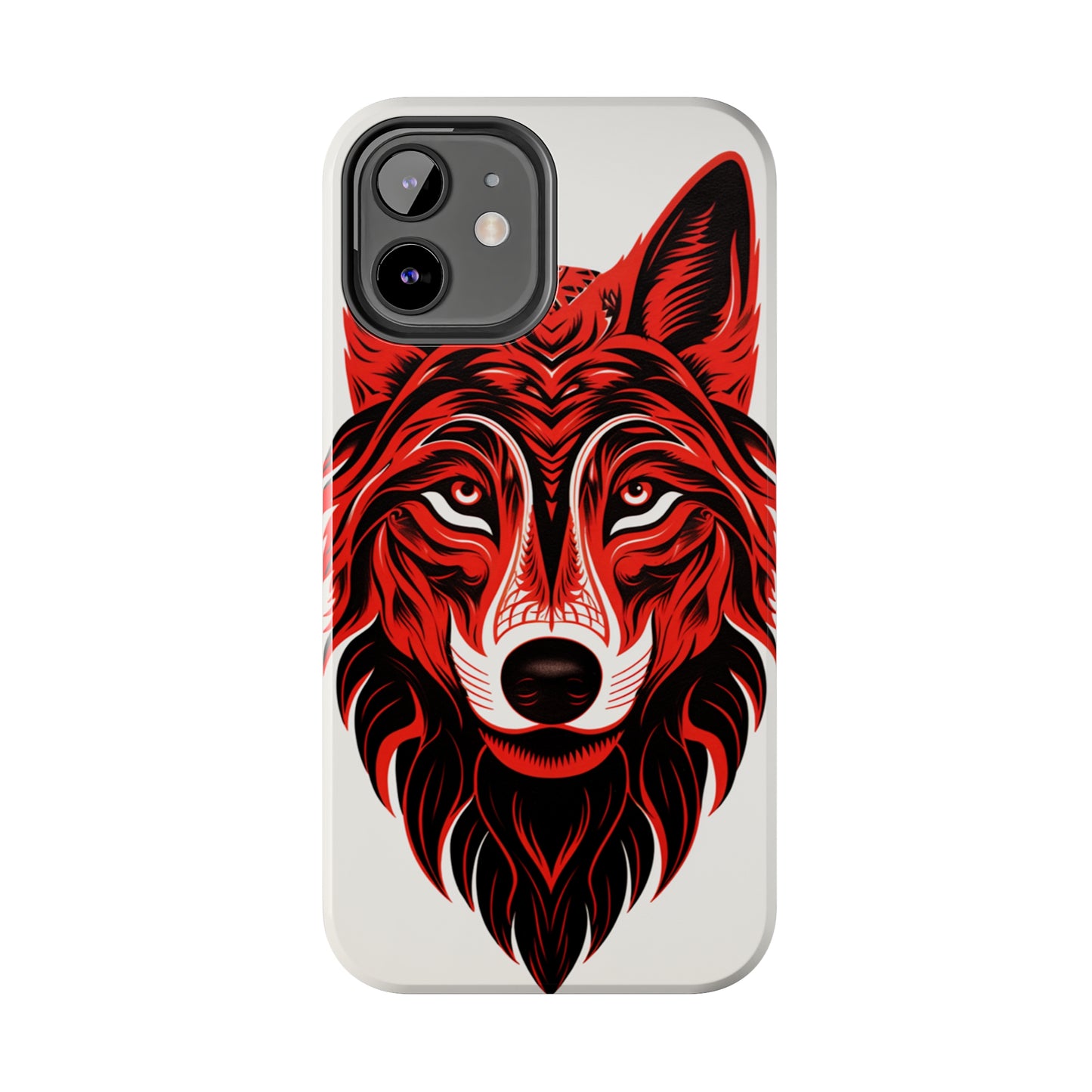 Mystic Echoes: Native American Tribal Wolf | Cultural Heritage iPhone Case