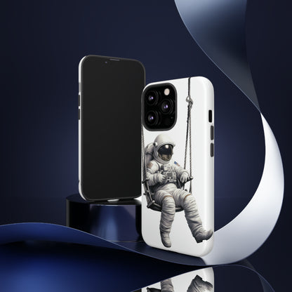 Astronaut on a Swing Phone Case