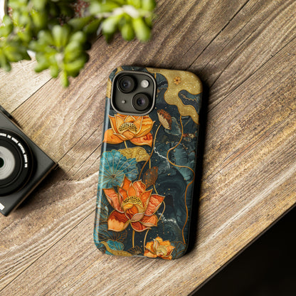 Chiyogami Floral Scroll Work Phone Case