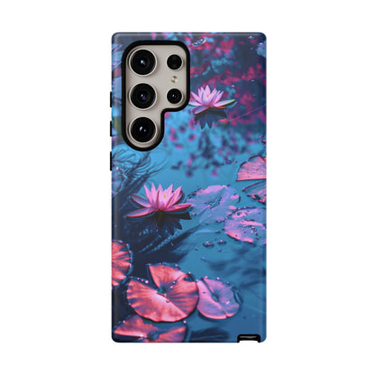 Magenta and Blue Color Zen Lily Pad Phone Case