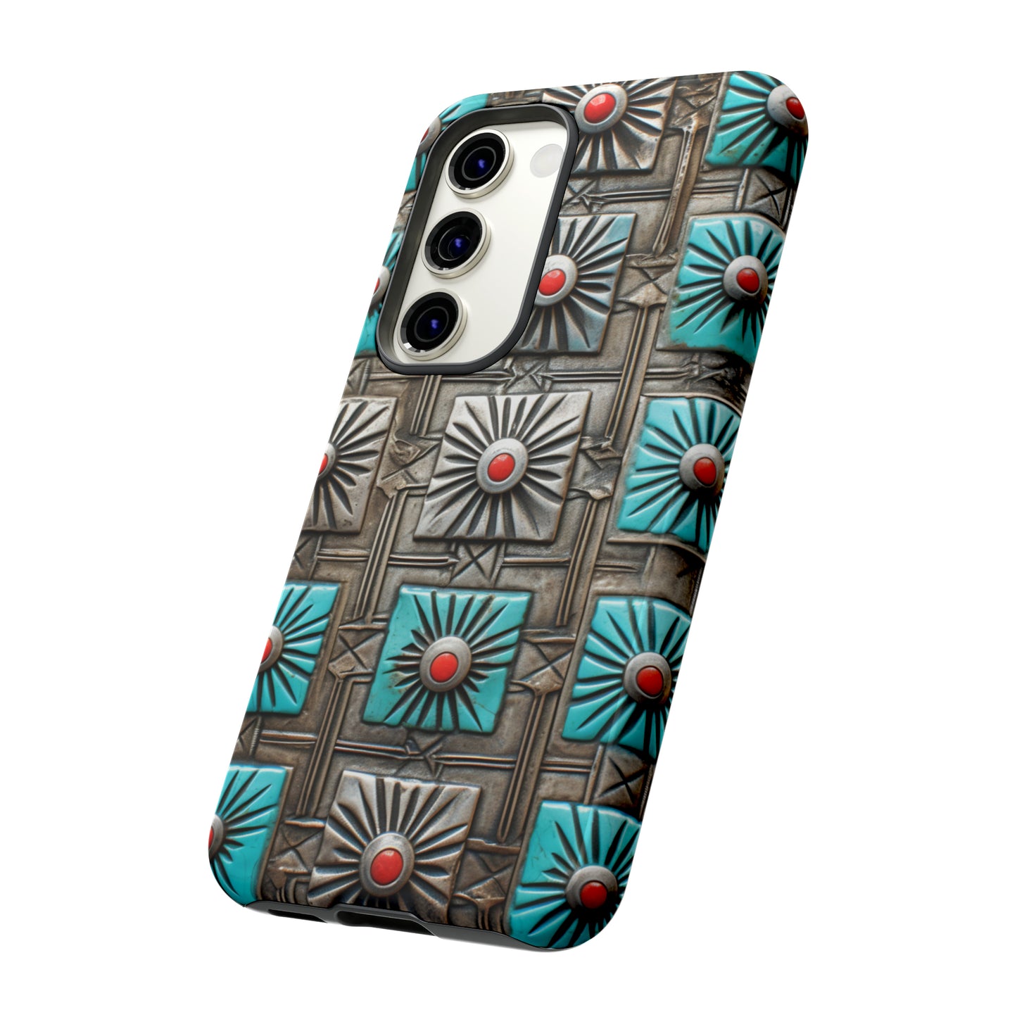 Vintage Navajo Native American Turquoise Concho Phone Case for iPhone 15, 14, 13, 12, 11 Pro Max, 14 Plus, iPhone XS Max, iPhone XR, iPhone 7, 8, 14, 15 Plus, SE