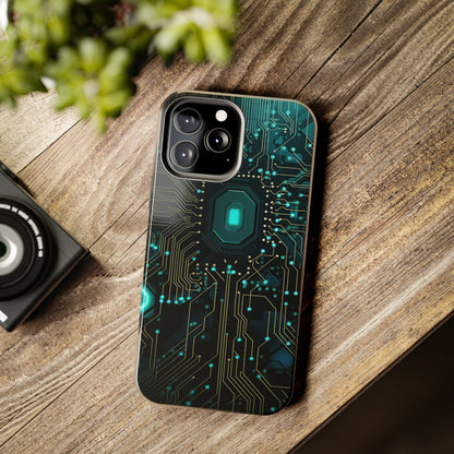 Neon Nexus: Cyberpunk Circuit Board | Futuristic Tech-Inspired iPhone Case