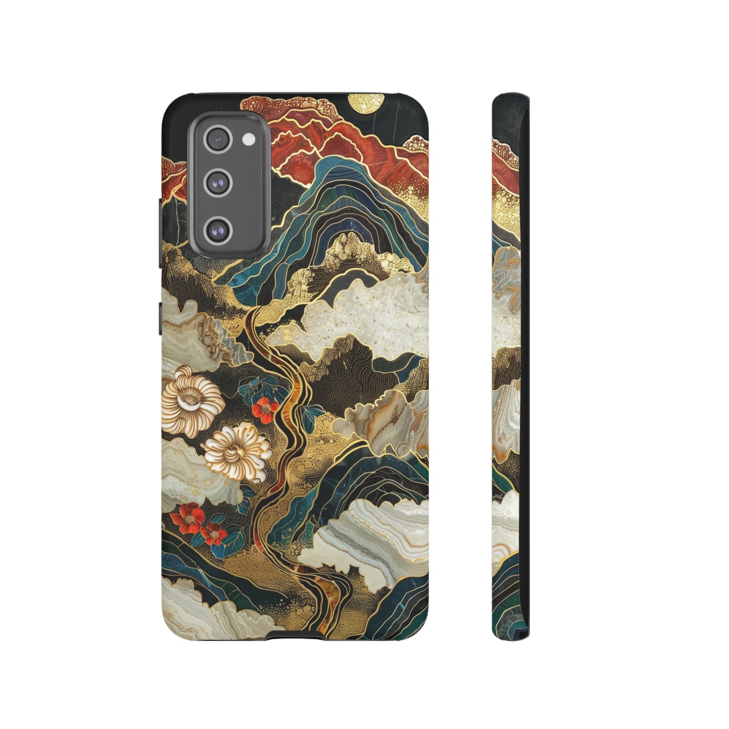 Chiyogami Stained Glass Floral Mountain Phone Case