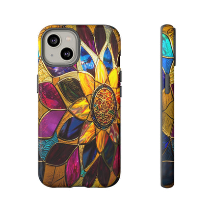 Cosmic Stained Glass Mandala Phone Case