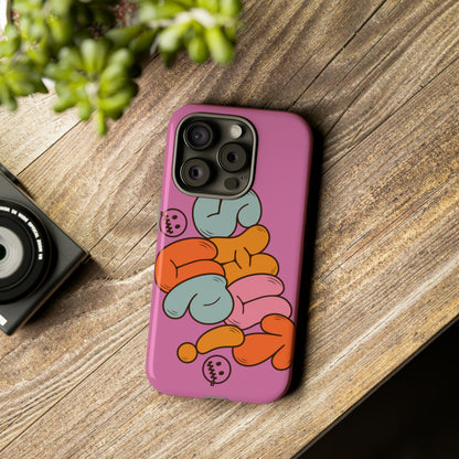 Shut Up Phone Case | Warm Retro Psychedelic Colors | For iPhone, Pixel, Samsung