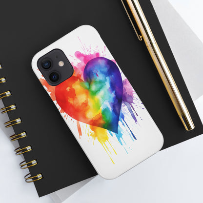 Gay Pride Rainbow Heart iPhone Case | Embrace Love, Equality, and LGBTQ+ Pride