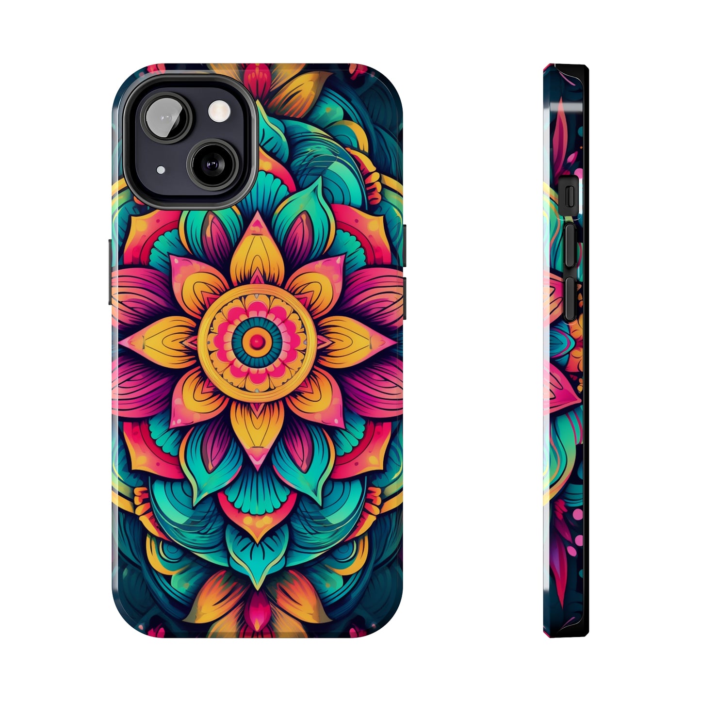 Cosmic Harmony: Rainbow Mandala | Spiritual Symmetry iPhone Case