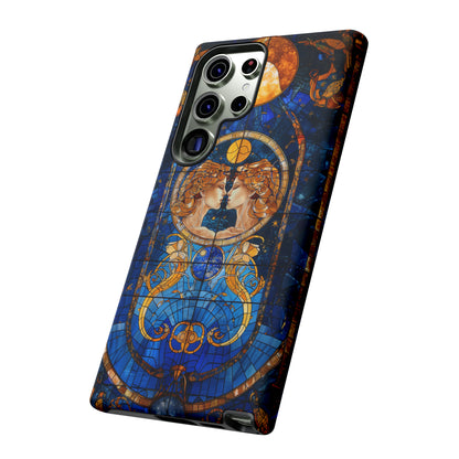 Gemini Astrology Stained Glass Phone Case