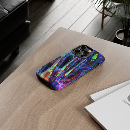 Marbled opalescent Holographic Print Phone Case