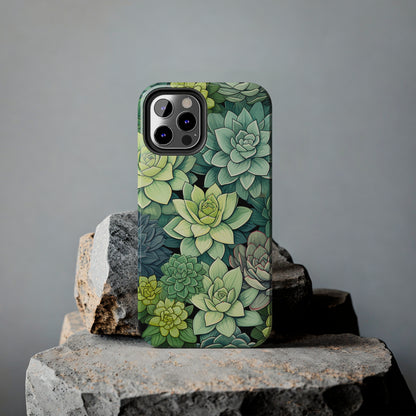 Succulent Desert Cactus Floral iPhone Case | Embrace the Beauty of Arid Elegance