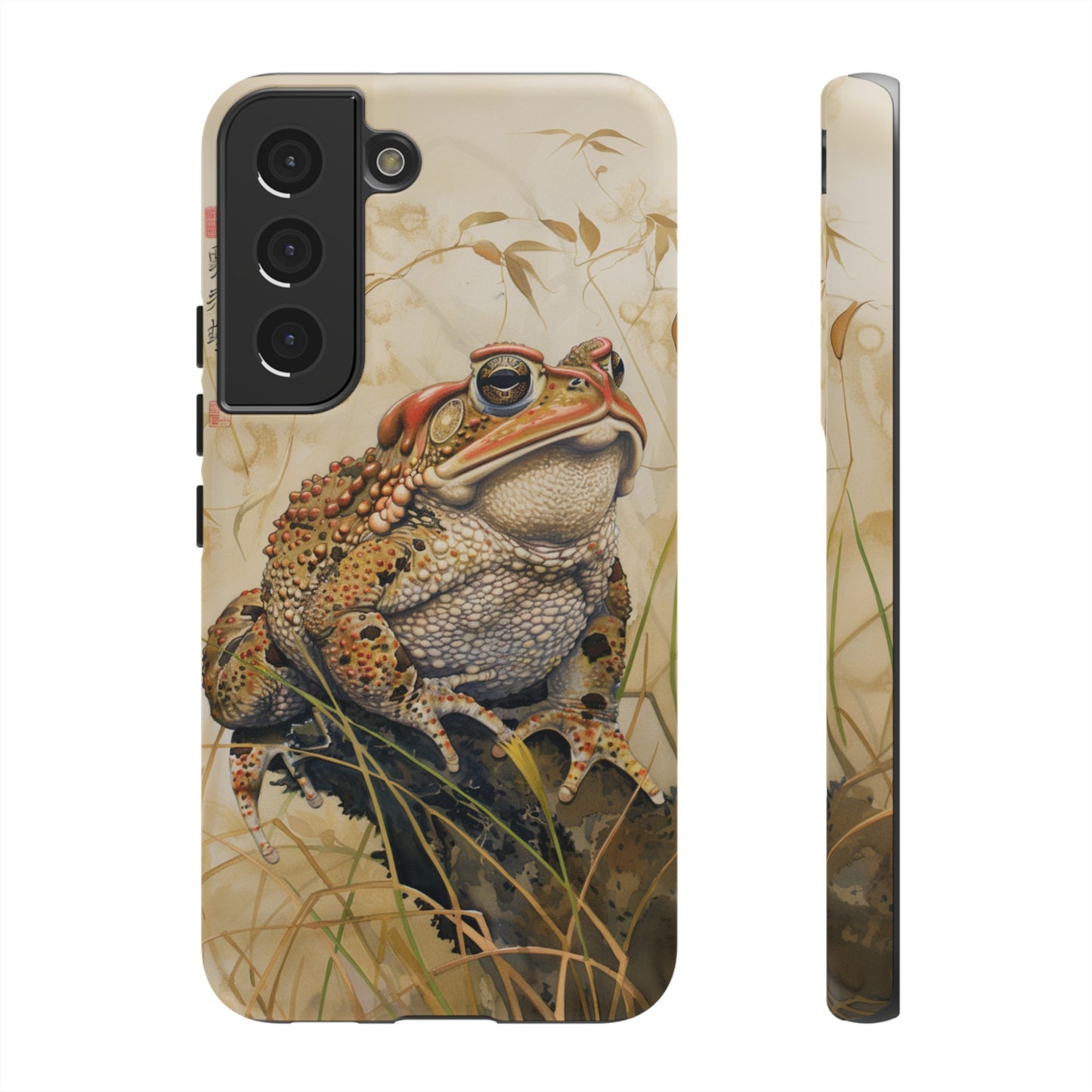 Toad on a Branch Japanese Style Art Painting Phone Case