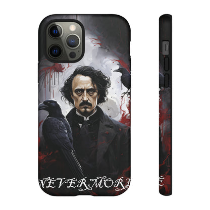 Nevermore Edgar Allen Poe, gothic Raven, Retro Samsung Galaxy Phone iPhone 15, 14 Plus 13 12 7 8 Se Horror Dark Academia Style goth Vibe