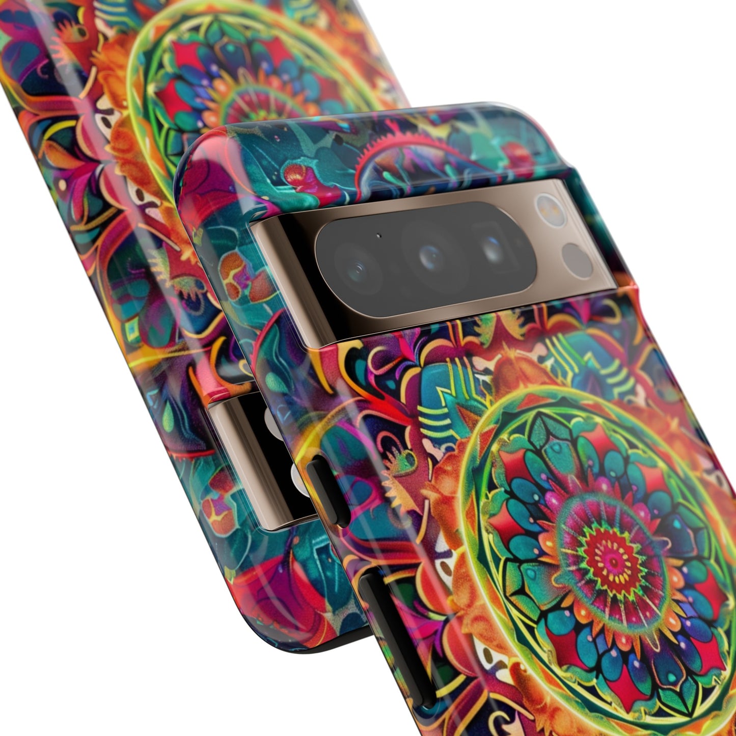 Cosmic Stained Glass Mandala Phone Case