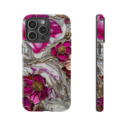 Stained Glass Magenta Floral Paisley Explosion Phone Case