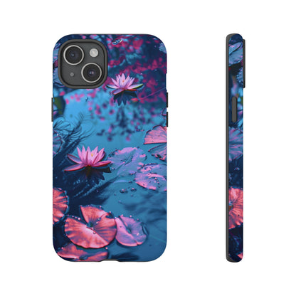 Magenta and Blue Color Zen Lily Pad Phone Case