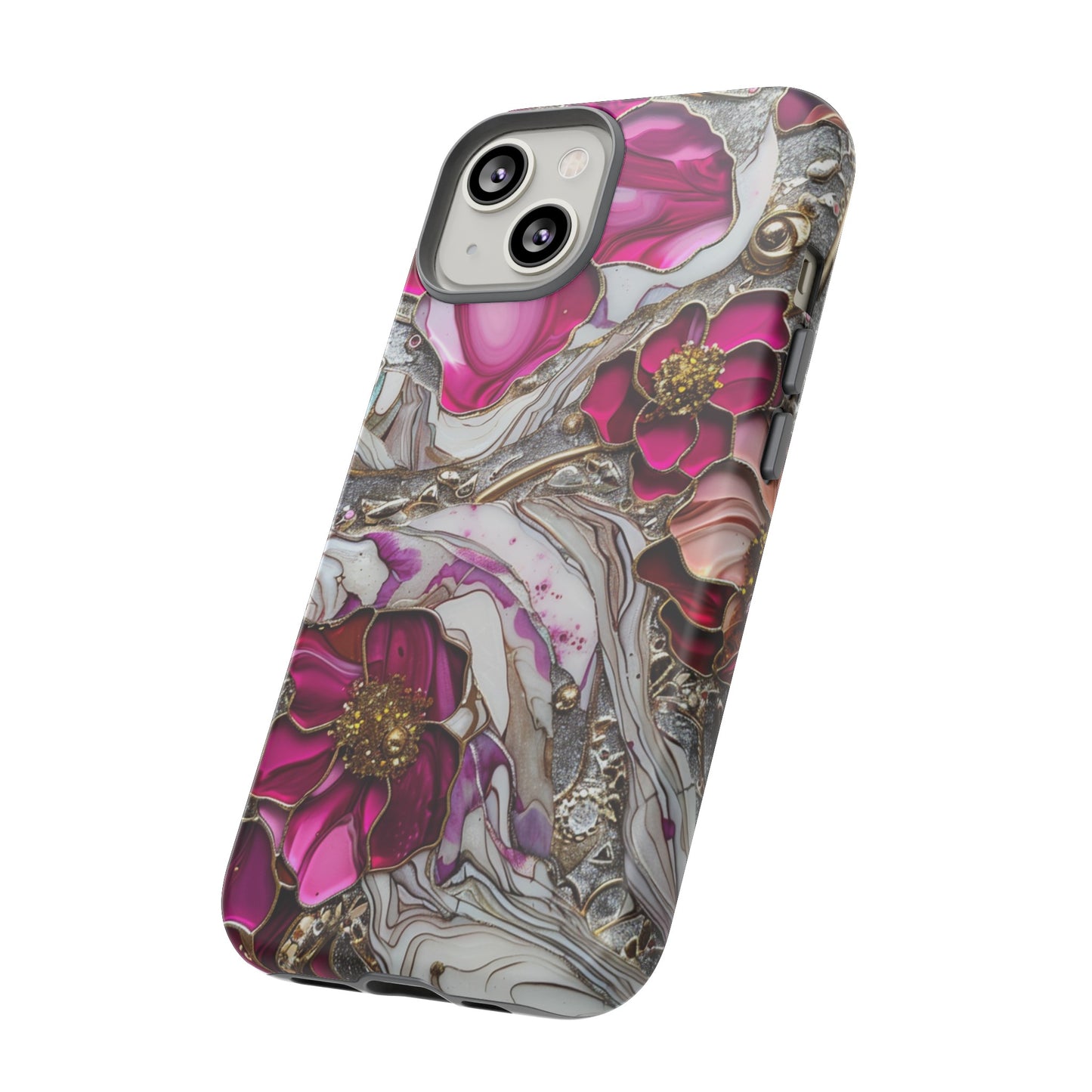 Stained Glass Magenta Floral Paisley Explosion Phone Case