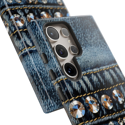 Denim and bling phone cover for Samsung Galaxy S24