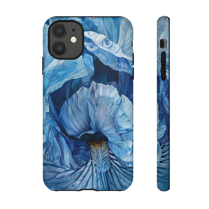 Floral Blue Iris Oil Painting Flower Phone Case