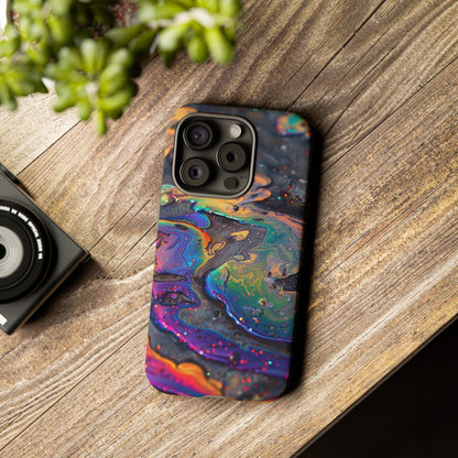 Opalescent Marbled Holographic Print Phone Case