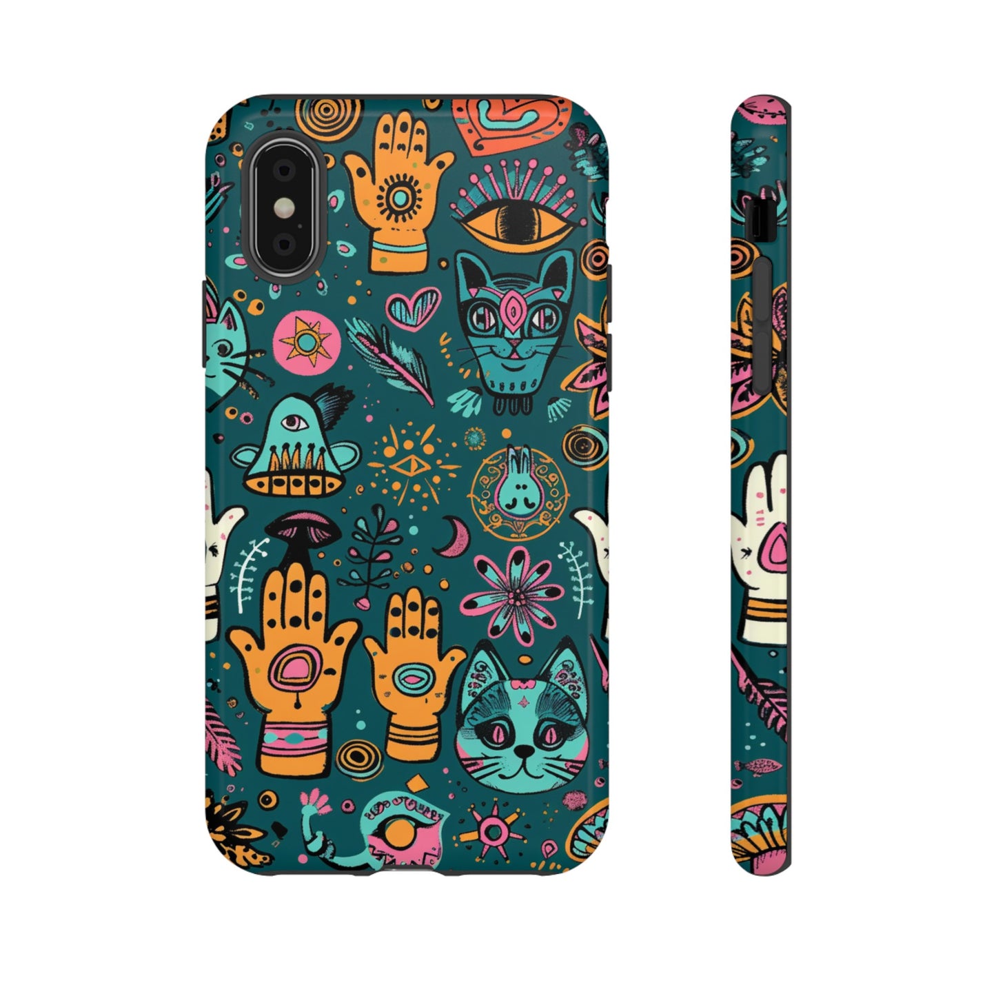 Kabbalistic Kitty Talisman Collage Phone Case