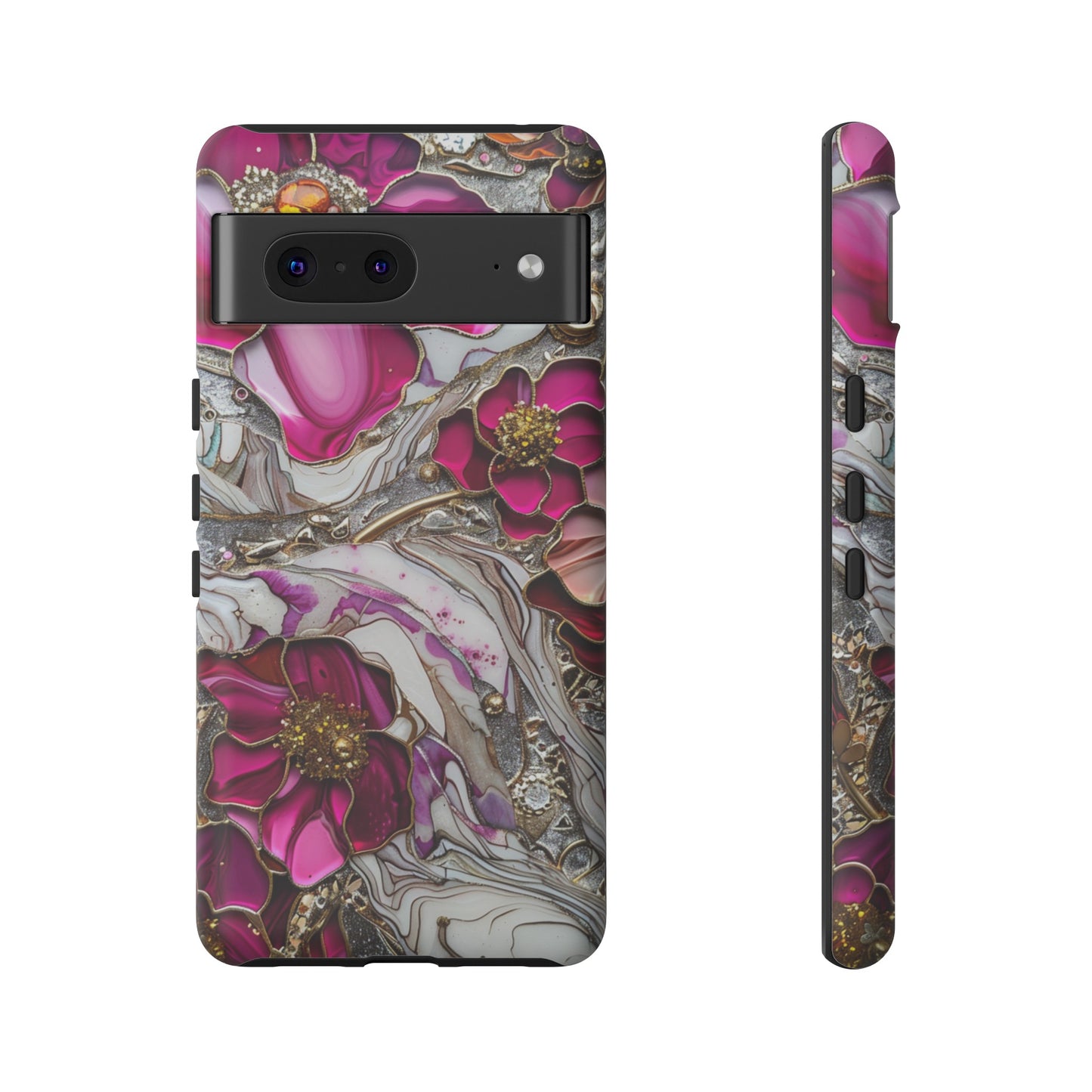 Stained Glass Magenta Floral Paisley Explosion Phone Case