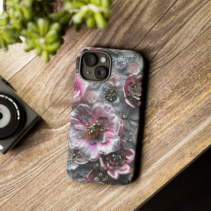 Coquette Aesthetic Floral Art iPhone 15 Case