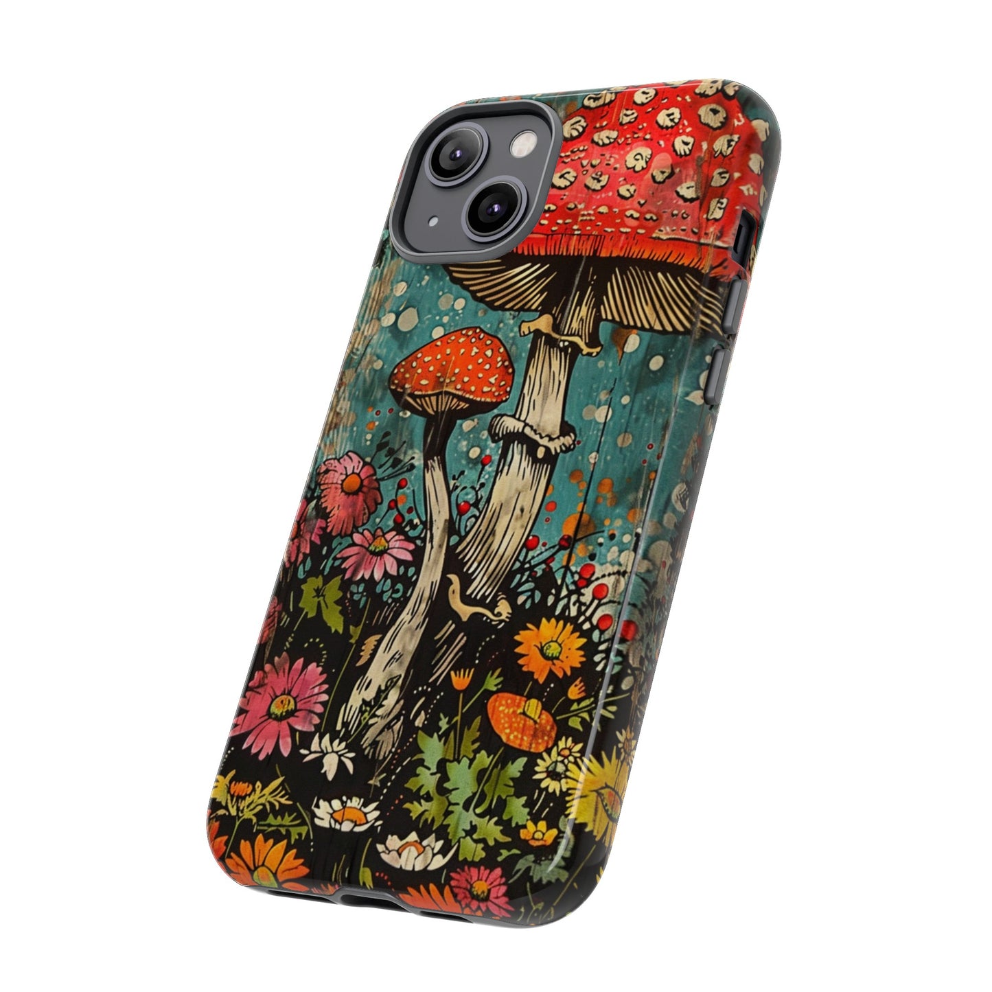 Trippy Magic Mushroom Retro Art Phone Case