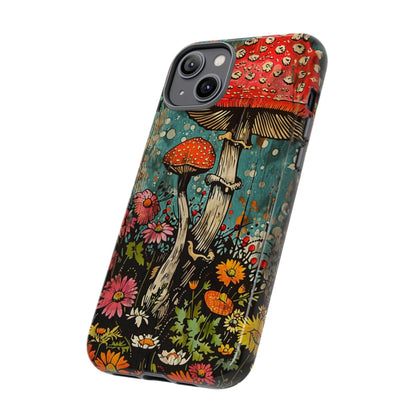 Trippy Magic Mushroom Retro Art Phone Case