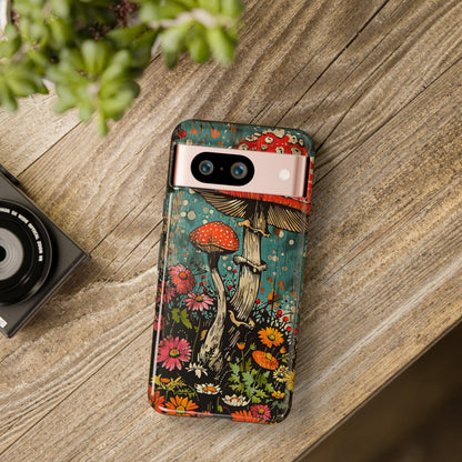 Trippy Magic Mushroom Retro Art Phone Case