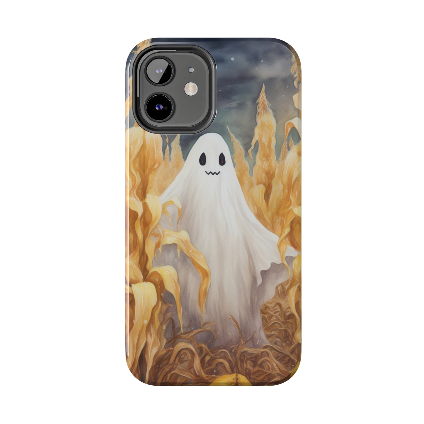 Ghost of Halloween Fall Pumpkins iPhone Case | Embrace the Spooky Autumn Vibes