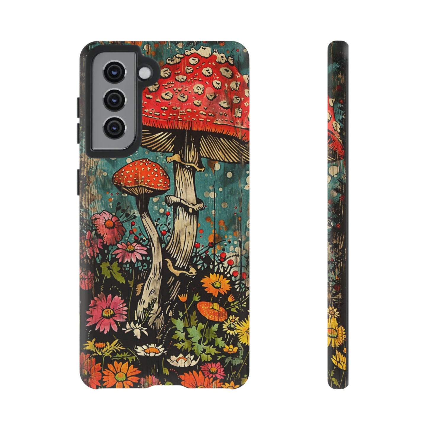 Trippy Magic Mushroom Retro Art Phone Case