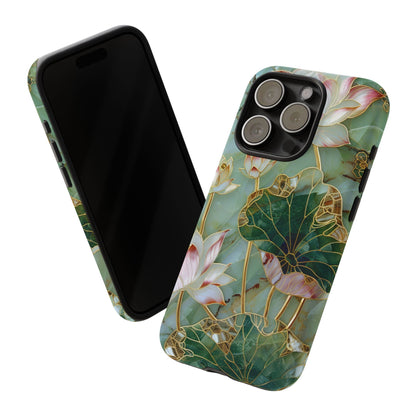 Elegant Floral Phone Case - Tough Cases with Lotus Design