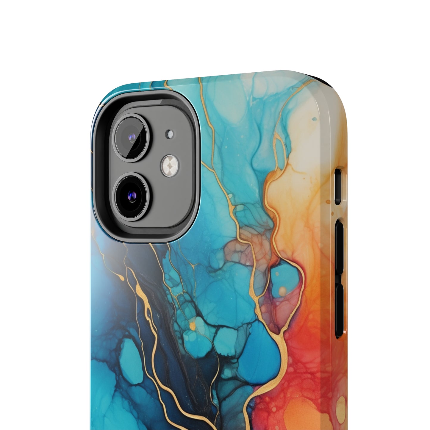 Marbled Watercolor iPhone Case | Embrace the Mesmerizing Multicolor Art