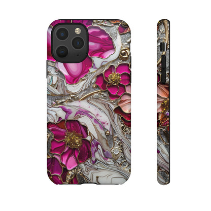 Stained Glass Magenta Floral Paisley Explosion Phone Case